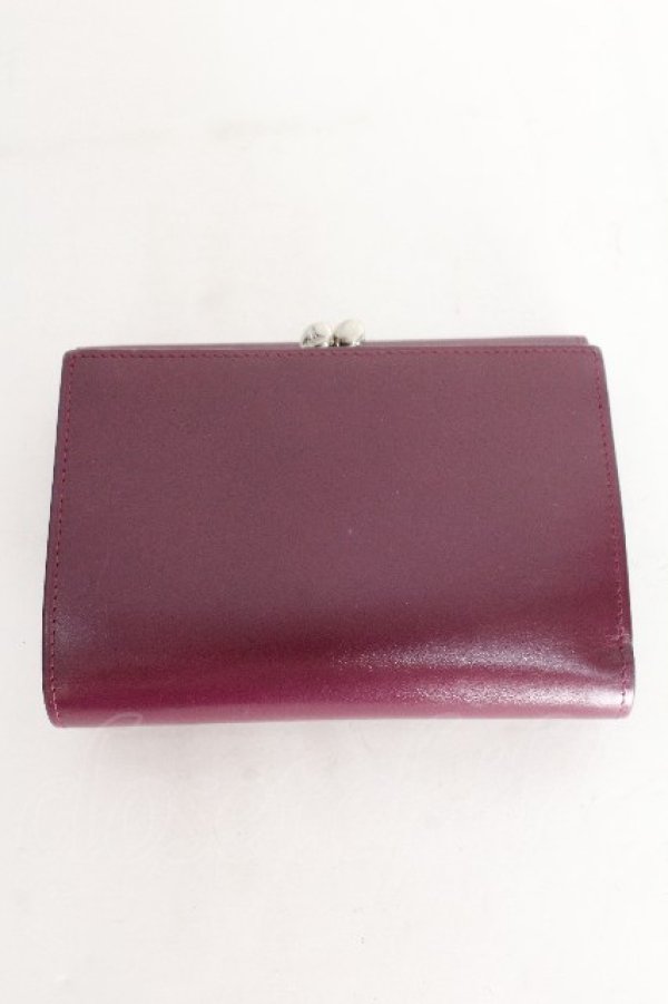 画像2: ヴィヴィアンウエストウッド 中古 / シンプルタイニーオーブガマ口折財布  ワイン  S-26-07-26-002-wa-AS-ZS (2)