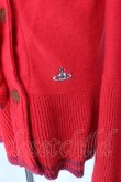 画像4: ヴィヴィアンウエストウッド 中古 / オーブ刺繍フリルニットカーディガン 00 レッド  S-26-08-16-026-to-SZ-ZS (4)