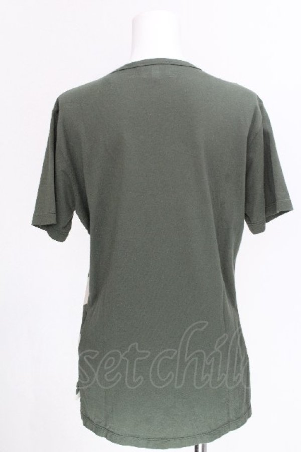 画像2: ヴィヴィアンウエストウッド MAN 中古 / フリーダムファイタークラシック半袖Tシャツ 44 カーキ  S-26-08-16-028-ts-AS-ZS (2)