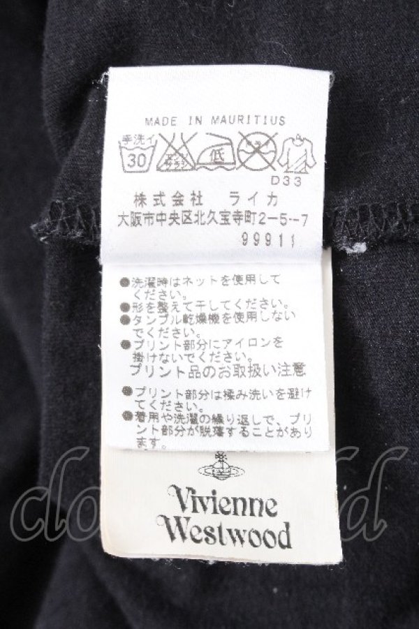画像6: ヴィヴィアンウエストウッド MAN 中古 / 時計台ptTシャツ M 黒  S-26-08-16-031-to-HR-ZS (6)