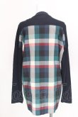 画像2: ヴィヴィアンウエストウッド 中古 / チェック切替カーディガン 2 紺  S-26-08-16-032-to-AS-ZS (2)