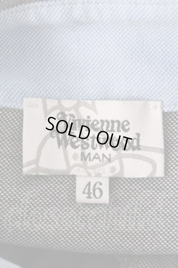 画像4: ヴィヴィアンウエストウッド MAN 中古 / オーブ刺繍ポロシャツ 46 グレー  S-26-08-16-034-ts-HR-ZS (4)