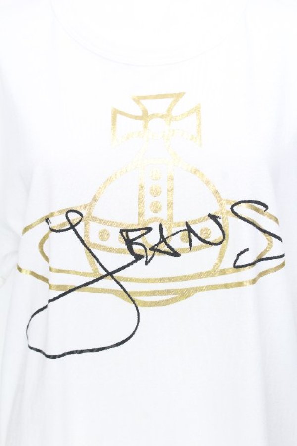 画像3: ANGLOMANIA 中古 / TS/オーブプリントTシャツ L 白  S-26-08-16-019-ts-AS-ZS (3)