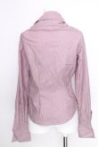 画像2: ヴィヴィアンウエストウッド 中古 / レジメン変形ブラウス 42 ワイン  S-26-09-06-029-bl-AS-ZS (2)