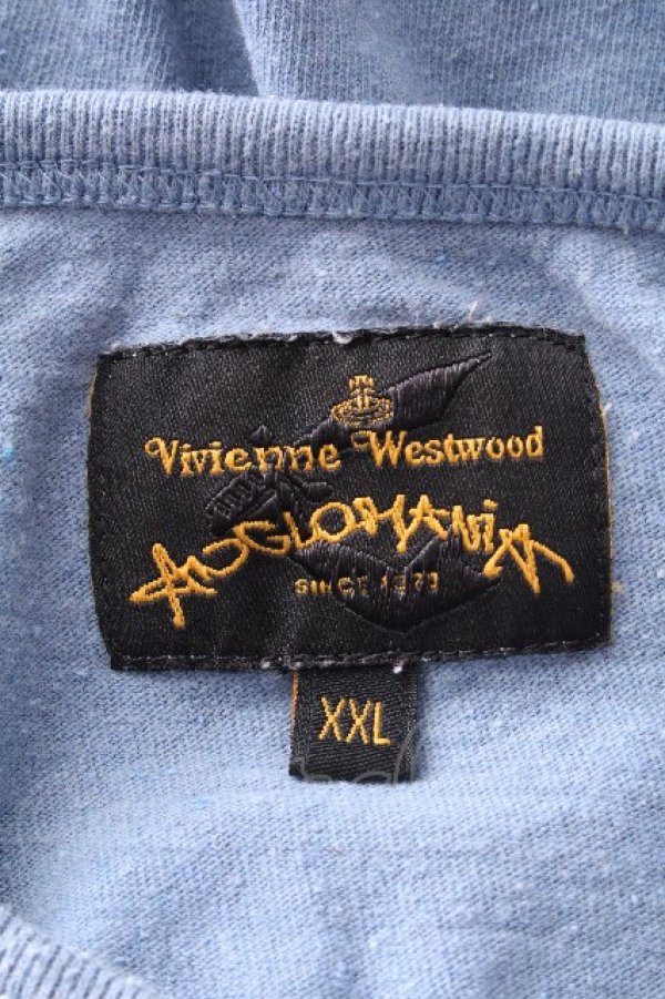 画像4: ヴィヴィアンウエストウッド 中古 / オーブ刺繍Tシャツ XXL ブルー  S-26-09-06-031-ts-AS-ZS (4)