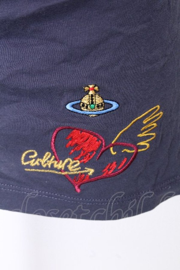 画像3: ヴィヴィアンウエストウッド 中古 / カラーオーブ刺繍変形Tシャツ S ブルー  S-26-09-06-033-ts-AS-ZS (3)