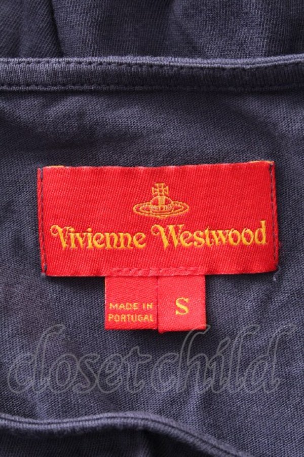 画像4: ヴィヴィアンウエストウッド 中古 / カラーオーブ刺繍変形Tシャツ S ブルー  S-26-09-06-033-ts-AS-ZS (4)