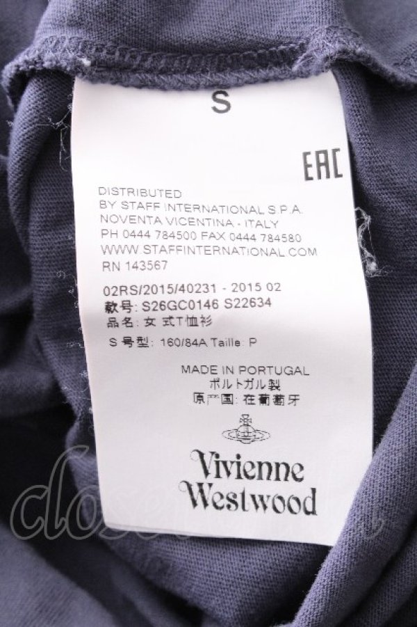 画像5: ヴィヴィアンウエストウッド 中古 / カラーオーブ刺繍変形Tシャツ S ブルー  S-26-09-06-033-ts-AS-ZS (5)