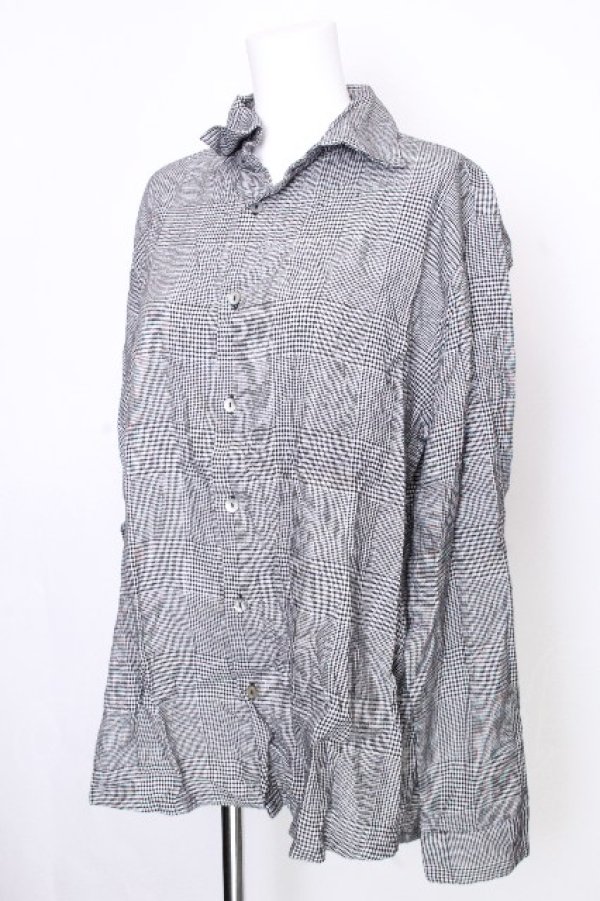 画像3: ANGLOMANIA 中古 / チェックシャツ 44 グレーｘ黒  S-26-09-06-034-sk-AS-ZS (3)