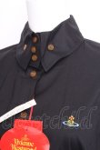 画像3: ヴィヴィアンウエストウッド 中古 / カラーオーブ刺繍高襟シャツ 40 黒  S-26-09-06-038-bl-AS-ZS (3)