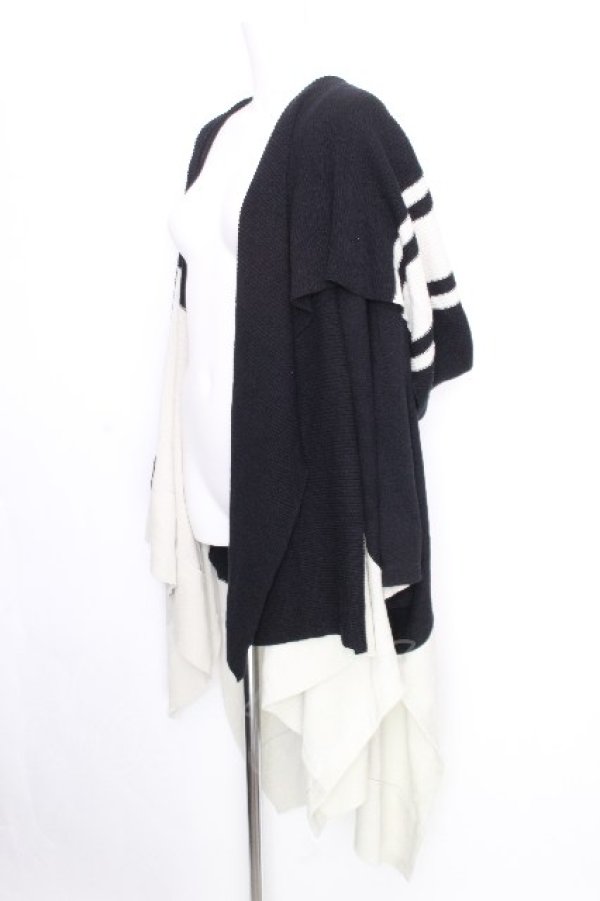 画像3: ヴィヴィアンウエストウッド MAN 中古 / バイカラーポンチョ  黒ｘオフ  S-26-09-06-044-jc-AS-ZS (3)