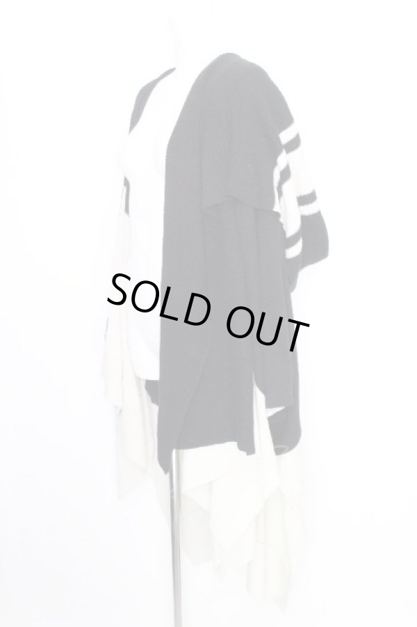 画像3: ヴィヴィアンウエストウッド MAN 中古 / バイカラーポンチョ  黒ｘオフ  S-26-09-06-044-jc-AS-ZS (3)