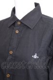 画像3: ヴィヴィアンウエストウッド MAN 中古 / オーブ刺繍シャツ 44 黒  S-26-09-06-048-bl-AS-ZS (3)