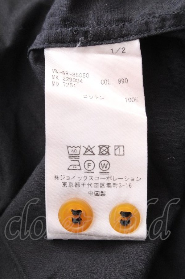画像5: ヴィヴィアンウエストウッド MAN 中古 / オーブ刺繍シャツ 44 黒  S-26-09-06-048-bl-AS-ZS (5)