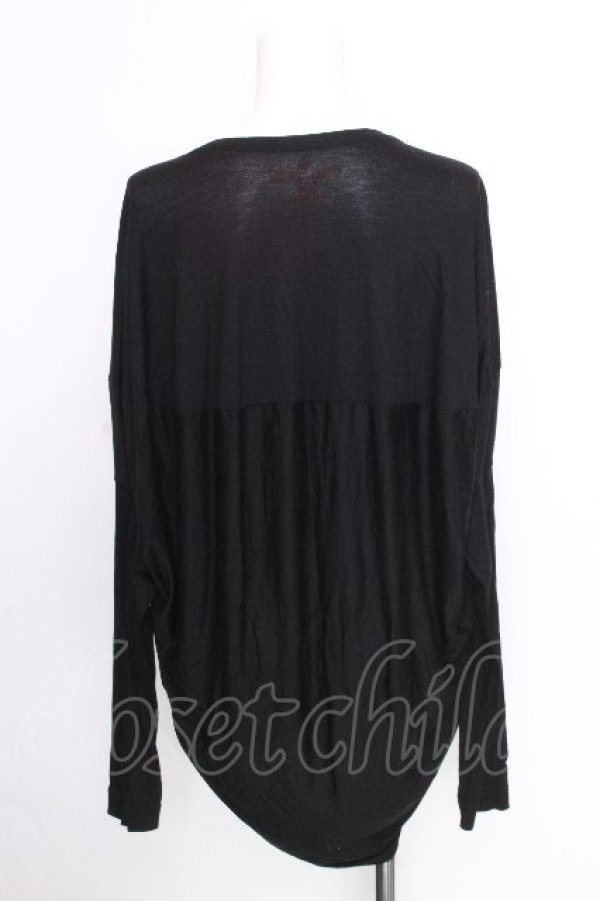 画像2: ヴィヴィアンウエストウッド 中古 / FUCKドルマンTシャツ 2 黒  S-26-09-06-049-ts-AS-ZS (2)