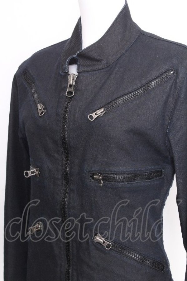 画像3: ヴィヴィアンウエストウッド MAN 中古 / ユニオンジャックZIPジャケット  ブラックデニム  S-26-09-06-051-jc-AS-ZS (3)