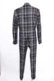 画像2: ヴィヴィアンウエストウッド MAN 中古 / SU/チェック柄セットアップ 44 グレーｘ黒  S-26-09-06-054-jc-AS-ZS (2)