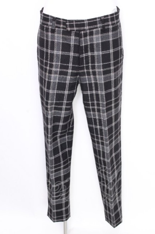 画像4: ヴィヴィアンウエストウッド MAN 中古 / SU/チェック柄セットアップ 44 グレーｘ黒  S-26-09-06-054-jc-AS-ZS (4)