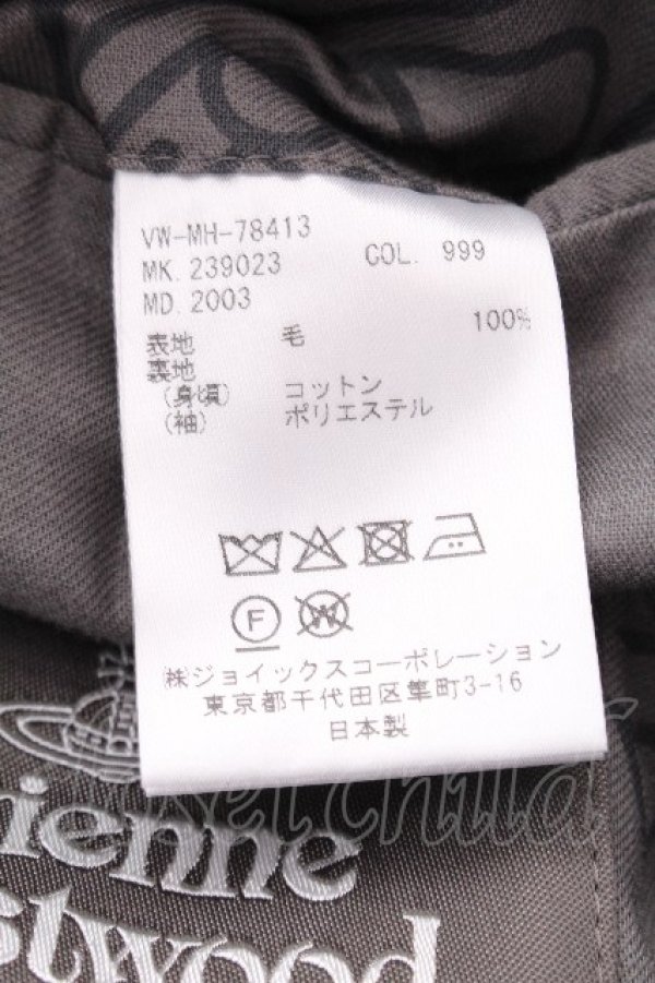 画像7: ヴィヴィアンウエストウッド MAN 中古 / SU/チェック柄セットアップ 44 グレーｘ黒  S-26-09-06-054-jc-AS-ZS (7)