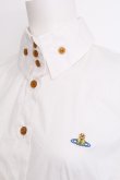 画像3: ヴィヴィアンウエストウッド 中古 / カラーオーブ刺繍高襟シャツ 40 白  S-26-09-06-024-bl-AS-ZS (3)