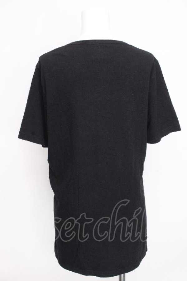 画像2: ANGLOMANIA 中古 / オーブ刺繍Tシャツ M 黒  S-26-09-13-024-ts-AS-ZS (2)