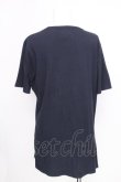 画像2: ANGLOMANIA 中古 / オーブ刺繍Tシャツ M 紺  S-26-09-13-026-ts-AS-ZS (2)