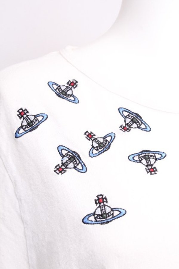 画像3: ヴィヴィアンウエストウッド 中古 / オーブ刺繍Tシャツ M オフ  S-26-09-13-003-ts-AS-ZS (3)