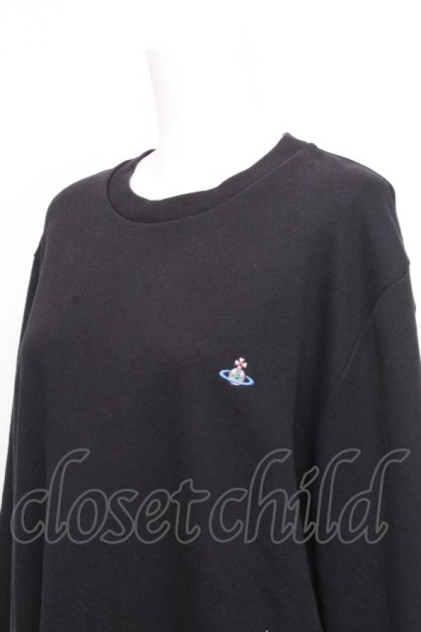 画像3: ヴィヴィアンウエストウッド 中古 / オーブ刺繍スウェット M 黒  S-26-09-13-030-to-AS-ZS (3)