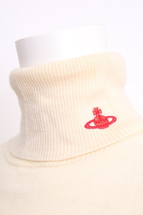 画像3: ヴィヴィアンウエストウッド 中古 / 単色オーブ刺繍ハイネックニットトップス 3 オフ  S-26-09-13-004-to-AS-ZS (3)