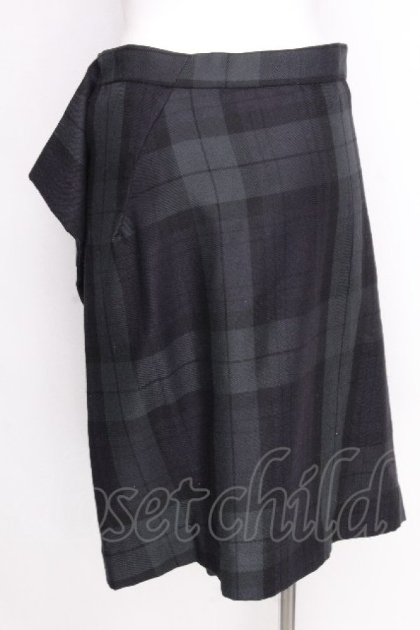 画像2: ヴィヴィアンウエストウッド 中古 / タータンチェック巻キスカート 40 グリーン  S-26-09-13-042-sk-HR-ZS (2)