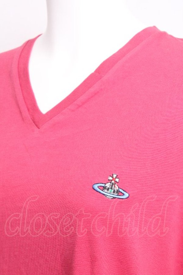 画像3: ヴィヴィアンウエストウッド MAN 中古 / オーブ刺繍Tシャツ XL ピンク  S-26-09-13-009-ts-AS-ZS (3)