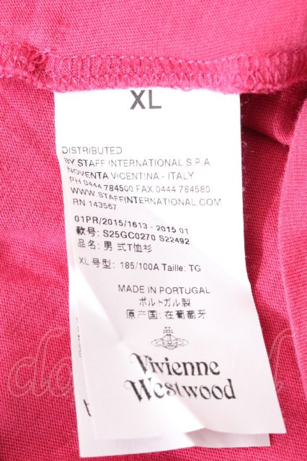 画像6: ヴィヴィアンウエストウッド MAN 中古 / オーブ刺繍Tシャツ XL ピンク  S-26-09-13-009-ts-AS-ZS (6)