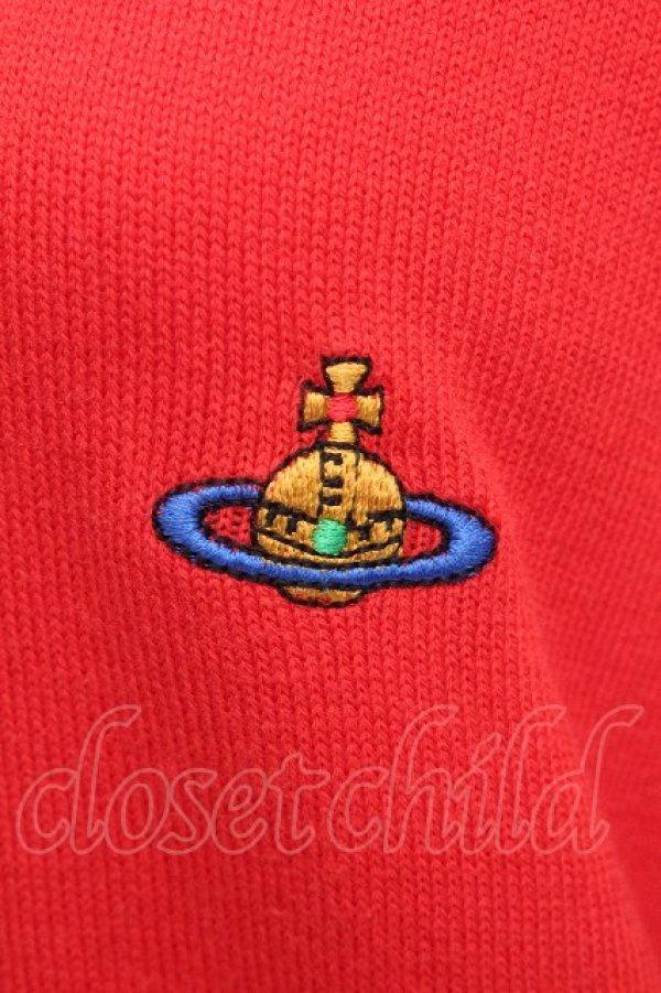 画像3: ヴィヴィアンウエストウッド 中古 / カラーオーブ刺繍ニット S 赤  S-26-09-13-010-to-AS-ZS (3)