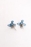 画像2: ヴィヴィアンウエストウッド 中古 / オーブストーンピアス  ブルー  S-26-09-20-042-ac-AS-ZS (2)