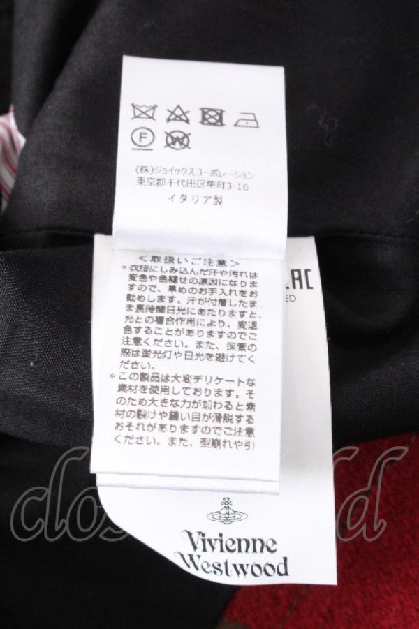 画像5: ヴィヴィアンウエストウッド 中古 / マルチカラーストライプジャケット 48 ベージュｘ赤  S-26-10-04-031-jc-AS-ZS (5)