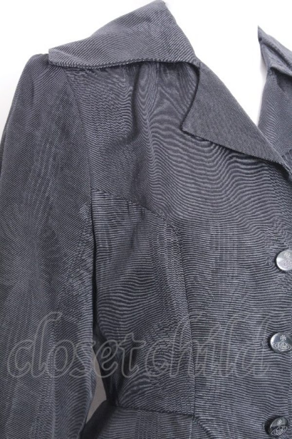 画像4: ヴィヴィアンウエストウッド 中古 / 変形ジャガードジャケット  黒  S-26-10-04-033-jc-AS-ZS (4)