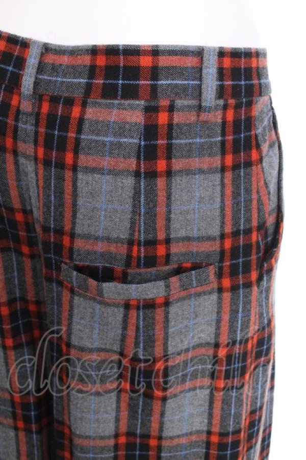 画像3: ヴィヴィアンウエストウッド 中古 / タータンチェックウールパンツ 44 グレーｘオレンジ  S-26-10-04-040-pa-HR-ZS (3)