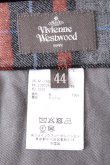 画像5: ヴィヴィアンウエストウッド 中古 / タータンチェックウールパンツ 44 グレーｘオレンジ  S-26-10-04-040-pa-HR-ZS (5)