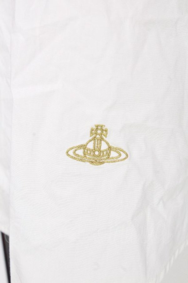 画像4: ヴィヴィアンウエストウッド 中古 / オーガニックコットンブロードローズプリントシャツ  白  S-26-10-04-001-bl-AS-ZS (4)
