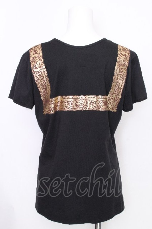 画像2: ヴィヴィアンウエストウッド 中古 / 額縁サラバストプリントTシャツ L 黒  S-26-10-04-010-bl-AS-ZS (2)