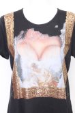 画像3: ヴィヴィアンウエストウッド 中古 / 額縁サラバストプリントTシャツ L 黒  S-26-10-04-010-bl-AS-ZS (3)