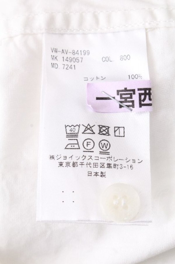 画像6: ヴィヴィアンウエストウッド 中古 / オーガニックコットンブロードローズプリントシャツ  白  S-26-10-04-001-bl-AS-ZS (6)