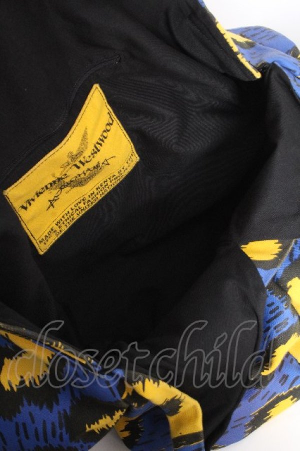 画像7: ANGLOMANIA 中古 / タイガーバッグ  青ｘイエロー  S-26-10-11-023-ba-AS-ZS (7)