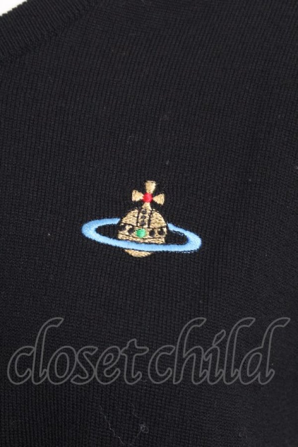 画像3: ヴィヴィアンウエストウッド 中古 / カラーオーブ刺繍ニット  黒  S-26-10-11-028-jc-AS-ZS (3)