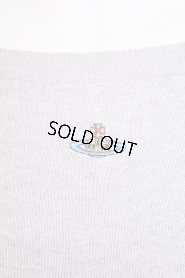 画像3: ヴィヴィアンウエストウッド 中古 / カラーオーブ刺繍ニット XS グレー  S-26-10-11-031-ts-AS-ZS (3)