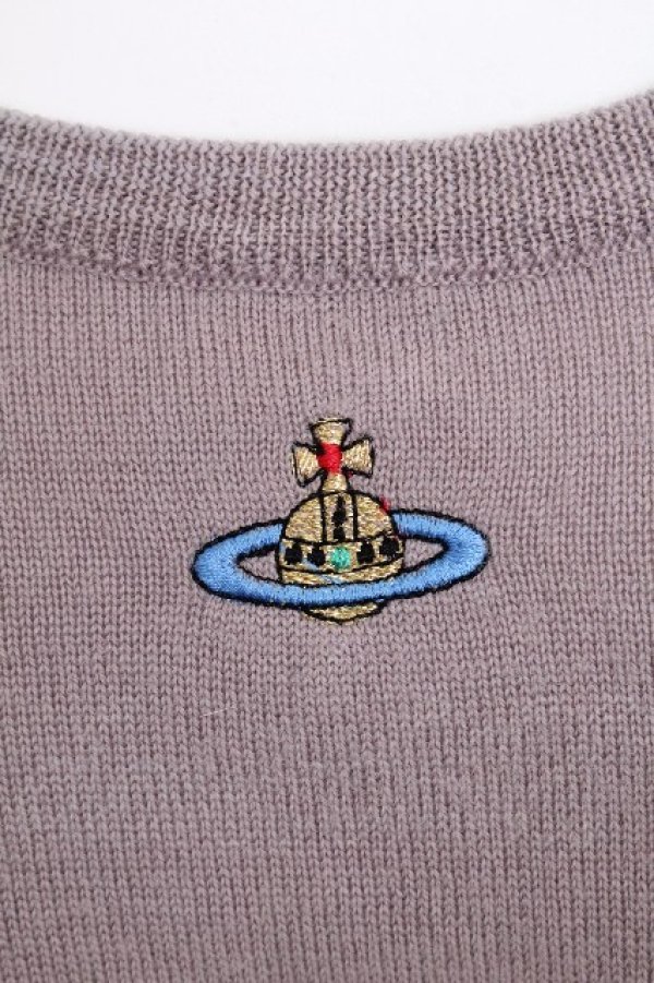 画像3: ヴィヴィアンウエストウッド 中古 / オーブ刺繍ニット XS ピンク  S-26-10-11-034-to-AS-ZS (3)