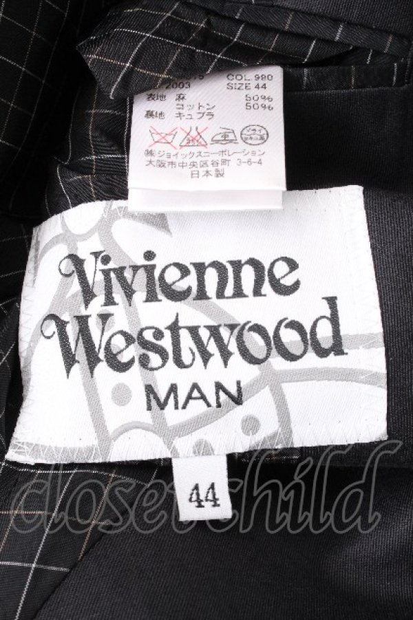 画像5: ヴィヴィアンウエストウッド MAN 中古 / オーブボタンジャケット 44 黒  S-26-10-11-041-jc-AS-ZS (5)