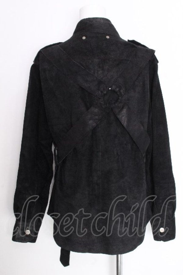 画像2: ヴィヴィアンウエストウッド MAN 中古 / パラシュートレザージャケット 46 黒  S-26-10-11-052-jc-AS-ZS (2)