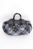 画像2: ヴィヴィアンウエストウッド 中古 / vivienne's タータンバッグ  サックスｘ黒  S-26-10-11-022-ba-AS-ZS (2)