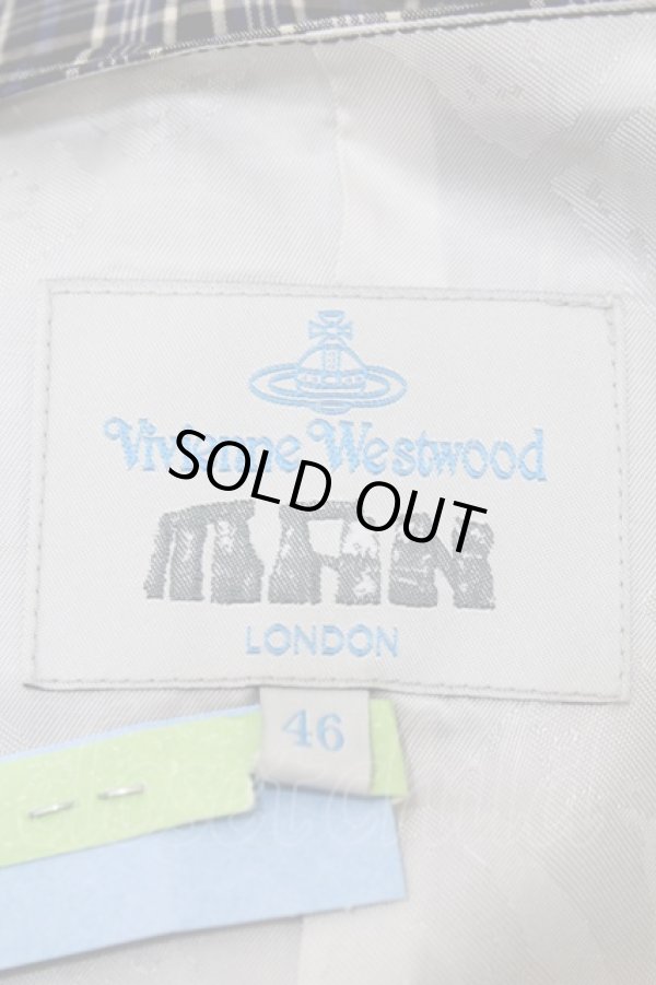 画像6: 【SALE】【28%OFF】ヴィヴィアンウエストウッド MAN 中古 / ストライプ×チェックセットアップスーツ   Y-23-09-27-034-su-SZ-ZH (6)